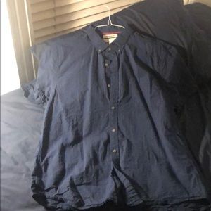 Blue Short Sleeve Button Down